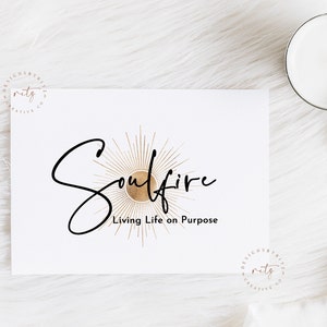 Sun Logo Design, Premade Logo Design, Modern Boho Logo, Boutique Business Logo, Photography Logo, Sun Rays Logo, Full Business Branding