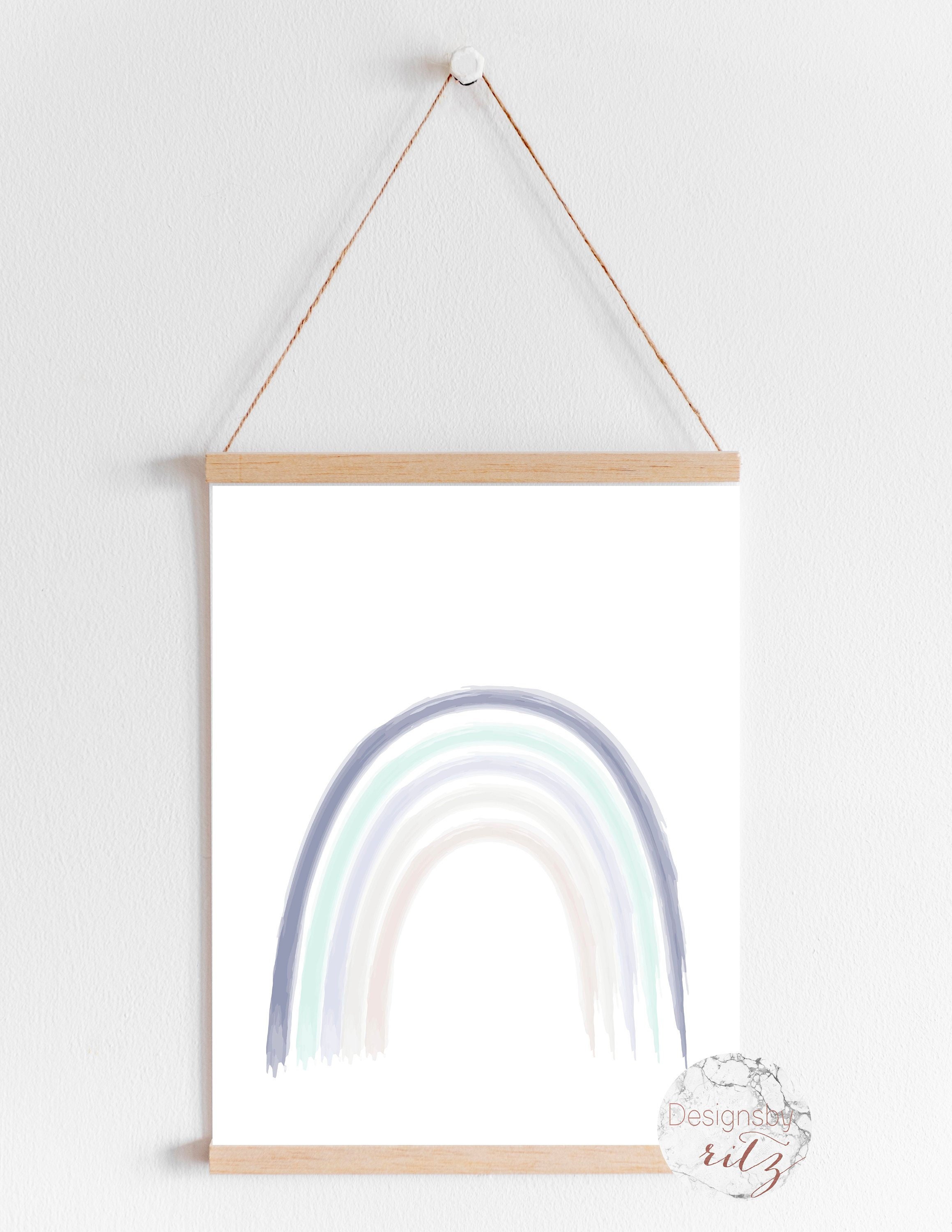 Rainbow Printable Wall Art Watercolor Rainbow Print Nursery | Etsy