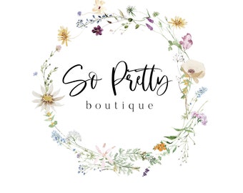Floral Logo Design, Boho Business Branding, Photography Watermark