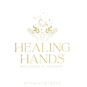Wellness Logo Design, floral logo, holistic logo, meditation logo, moon logo, therapy logo, bohemian logo, meditation logo, business logo