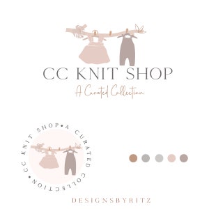 Boho baby boutique logo, business branding kit, organic kids shop logo, professional graphic designer, logo maker, brand identity