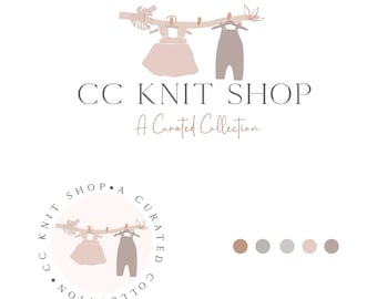 Baby Boutique Logo Design, Organic Kids Shop Branding Kit