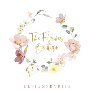 Floral Logo Design, Premade Logo Design, Florist Logo, Boho Logo, Website Logo, Photography Logo, Business Logo, Boutique Logo, Beauty Logo
