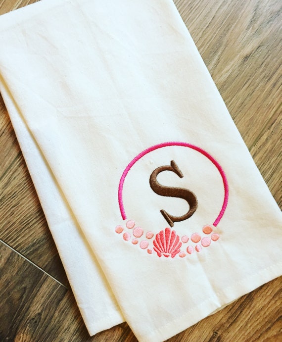 Linen Tea Towel for the Beach Lover! Monogram and Customize Colors - Main Image