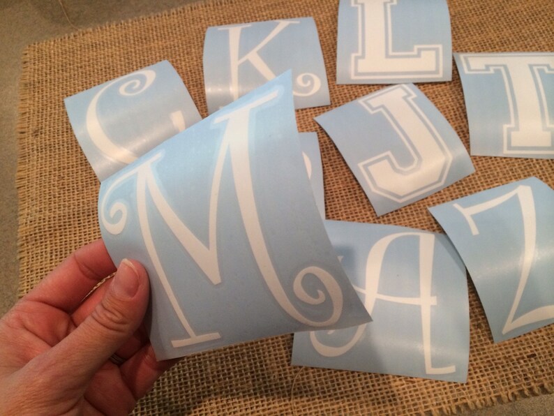 Single Letter Monogram Decals 5 Inch Ready to Adhere to | Etsy