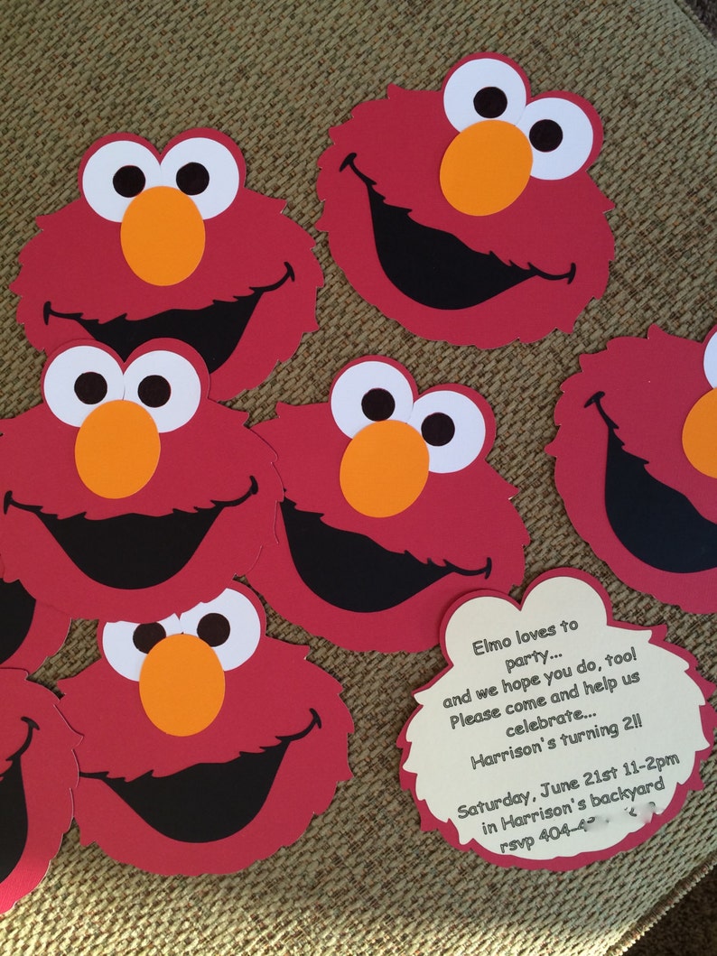 elmo baby shower invitations