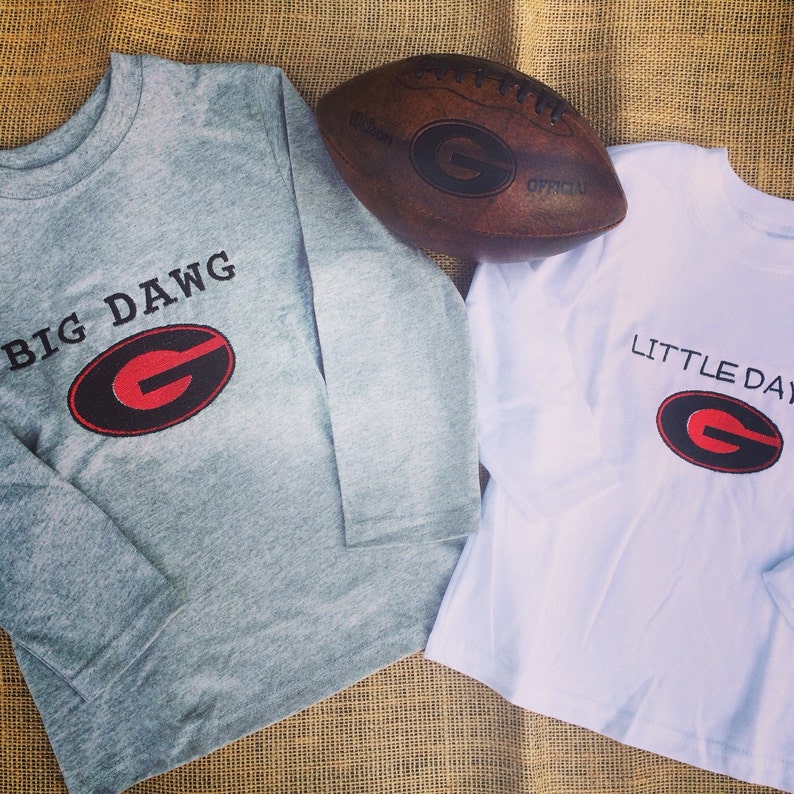 Big Dawg or Little Dawg Embroidered Shirts Ready for GA Etsy