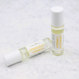 LIMONCELLO & VANILLA Natural Perfume Roll On, All-Natural Fragrance, Alcohol Free Roller Ball Perfume Oil