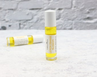 LEMON ORANGE BLOSSOM Natural Perfume Roll On, All-Natural Fragrance, Alcohol Free Roller Ball Perfume Oil