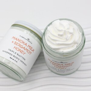 Manuka Milk & Bergamot Honey Triple Butter Whipped Body Cream, Mango ...