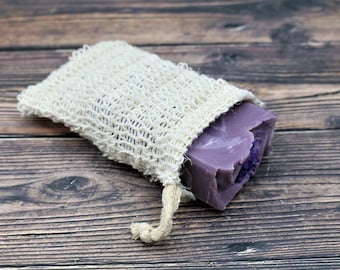 MEDIUM Natural Sisal Soap Pouch, Exfoliating Soap Sack, Made with Natural Sisal Fibers, Eco-Friendly Soap Saver