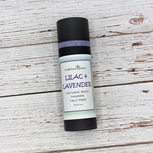Lilac & Lavender BODY POWDER, Talc Free, Deodorant Body Powder, Eco Friendly, Zero Waste, Natural Fragrance, Essential Oils