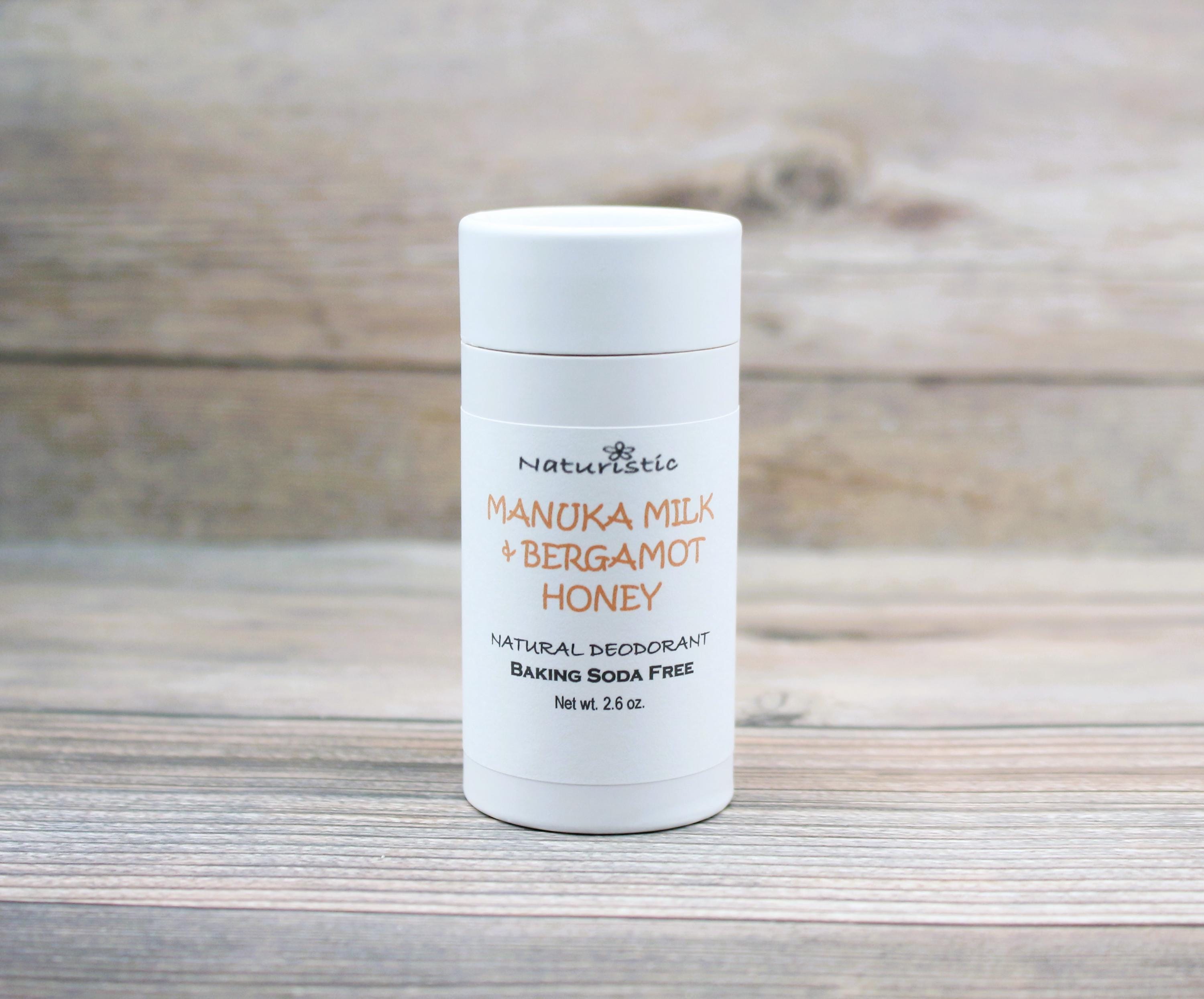Manuka Milk & Bergamot Honey Natural Deodorant: Baking Soda Free, Vegan
