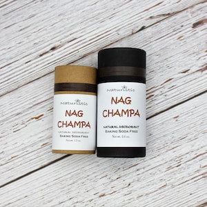 Nag Champa Natural Deodorant, Baking Soda Free, Magnesium, Probiotics, Zinc, Essential Oils, Natural Fragrance, Vegan image 2