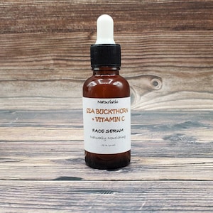 Sea Buckthorn + Vitamic C Face Serum, Olive Squalane, Organic Sea Buckthorn Oil, Evening Primrose, Organic Jojoba, CoQ10, Vitamin E, Neroli