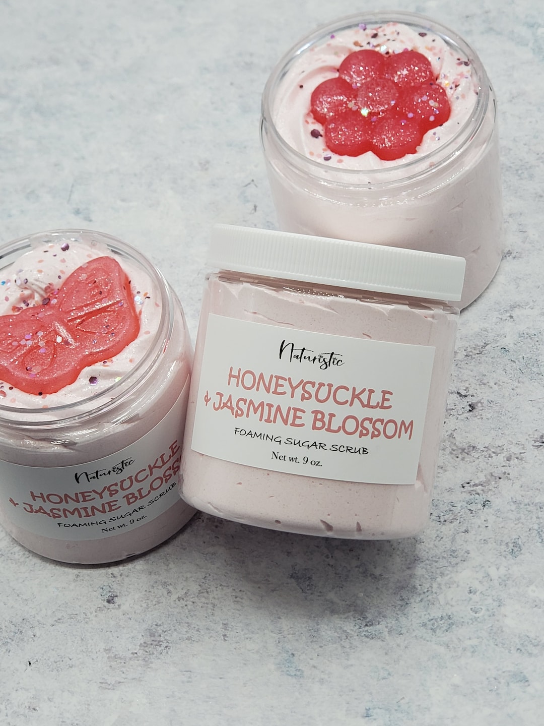 Honeysuckle & Jasmine Blossom Foaming Sugar Scrub Whipped Etsy
