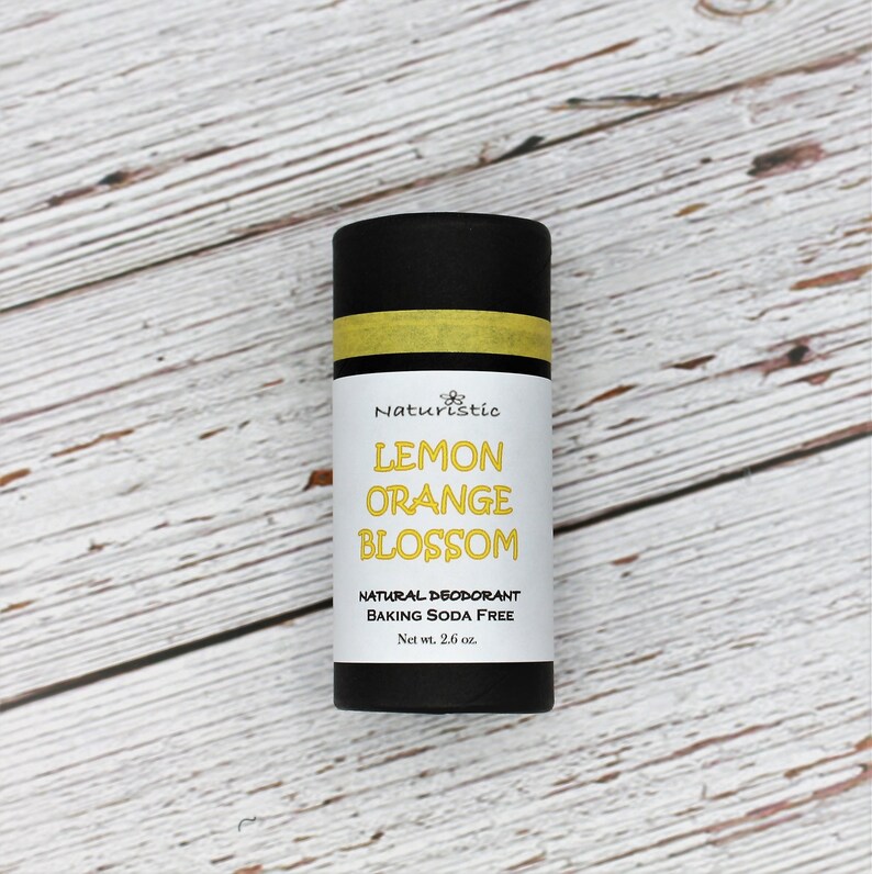 Lemon Orange Blossom Natural Deodorant Baking Soda Free With Etsy