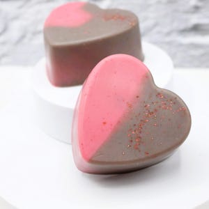 Chocolate Cordial Cherry HEART Handcrafted Soap Bar, Triple Butter, Natural Fragrance