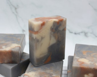 Bourbon Cypress & Tabac Handcrafted Soap Bar, Triple Butter Soap with Natural Fragrance, Shea, Cocoa, Mango Handmade Soap