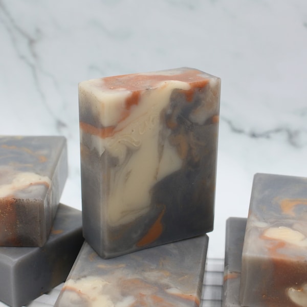 Bourbon Cypress & Tabac Handcrafted Soap Bar, Triple Butter Soap with Natural Fragrance, Shea, Cocoa, Mango Handmade Soap
