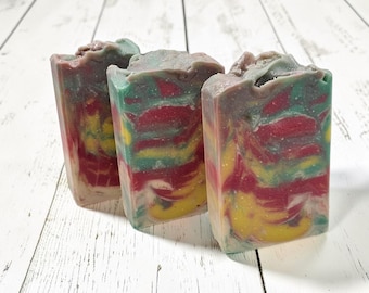WILDFLOWER BLISS Handmade Soap Bar, Triple Butter soap with Natural Essential Oils, Artisan Soap