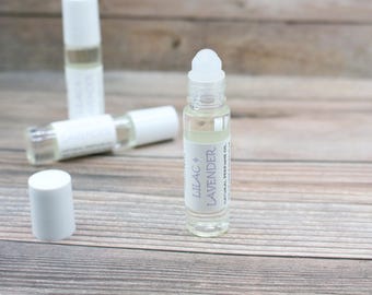 Lilac & Lavender Natural Perfume Oil: Alcohol Free Roller Ball