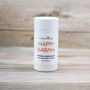 Happy Karma Natural Deodorant, Eco Friendly Packaging, with Essential Oils, Baking Soda Free, Magnesium, Probiotics, Zinc