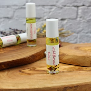 Wildflower Bliss Natural Essential Oil Perfume Roll on, Aromatherapy roller ball, Jasmine, Neroli