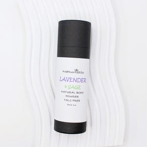 Lavender & Sage BODY POWDER, Talc Free, Deodorant Body Powder, Eco Friendly, Zero Waste, Natural Fragrance Essential Oils
