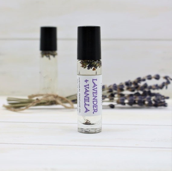 Lavender & Vanilla Natural Perfume Roll On, Lavender Essential Oils, All  Natural Fragrance, Vanilla Oil, Alcohol Free .33 oz. Floral