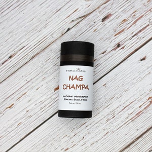 Nag Champa Natural Deodorant, Baking Soda Free, Magnesium, Probiotics, Zinc, Essential Oils, Natural Fragrance, Vegan