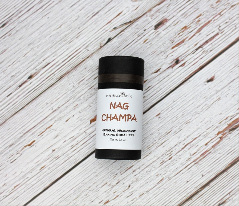 Nag Champa Natural Deodorant, Baking Soda Free, Magnesium, Probiotics, Zinc, Essential Oils, Natural Fragrance, Vegan image 1