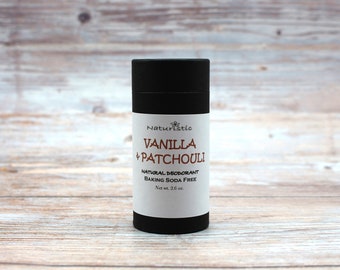 VANILLA PATCHOULI Natural Deodorant, Baking Soda Free, Essential Oils, Magnesium, Probiotics, Zinc, Zero Waste, Vegan