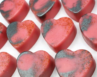 Chocolate Cordial Cherry HEART Handcrafted Soap Bar, Natural Fragrance, Valentines Soap