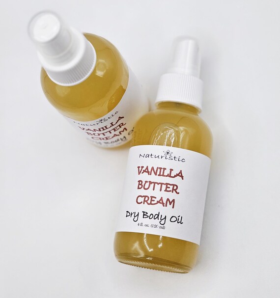 Vanilla Buttercream Dry Body Oil Spray: Natural Fragrance (4 oz)