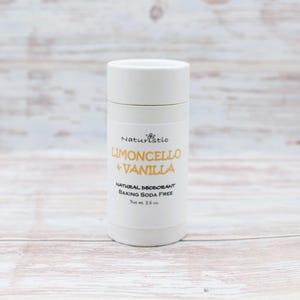 Limoncello & Vanilla Natural Deodorant: Baking Soda Free, Zero Waste
