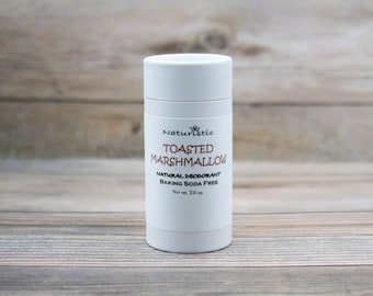 Toasted Marshmallow Natural Deodorant, Baking Soda Free, Magnesium, Probiotics, Zinc, Natural Fragrance, Zero Waste