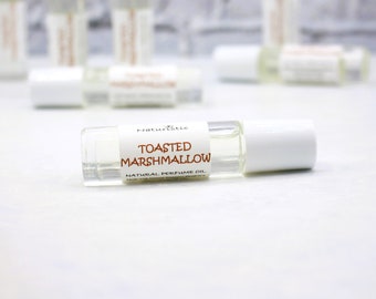 TOASTED MARSHMALLOW Natural Perfume Roll On, All-Natural Fragrance, Alcohol Free Roller Ball Perfume Oil