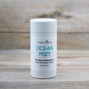 Ocean Mist Natural Deodorant, Baking Soda Free, Magnesium, Probiotics, Zinc, Natural Fragrance, Vegan