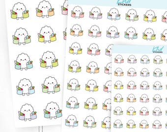 Scallop Grocery Shopping Planner Stickers