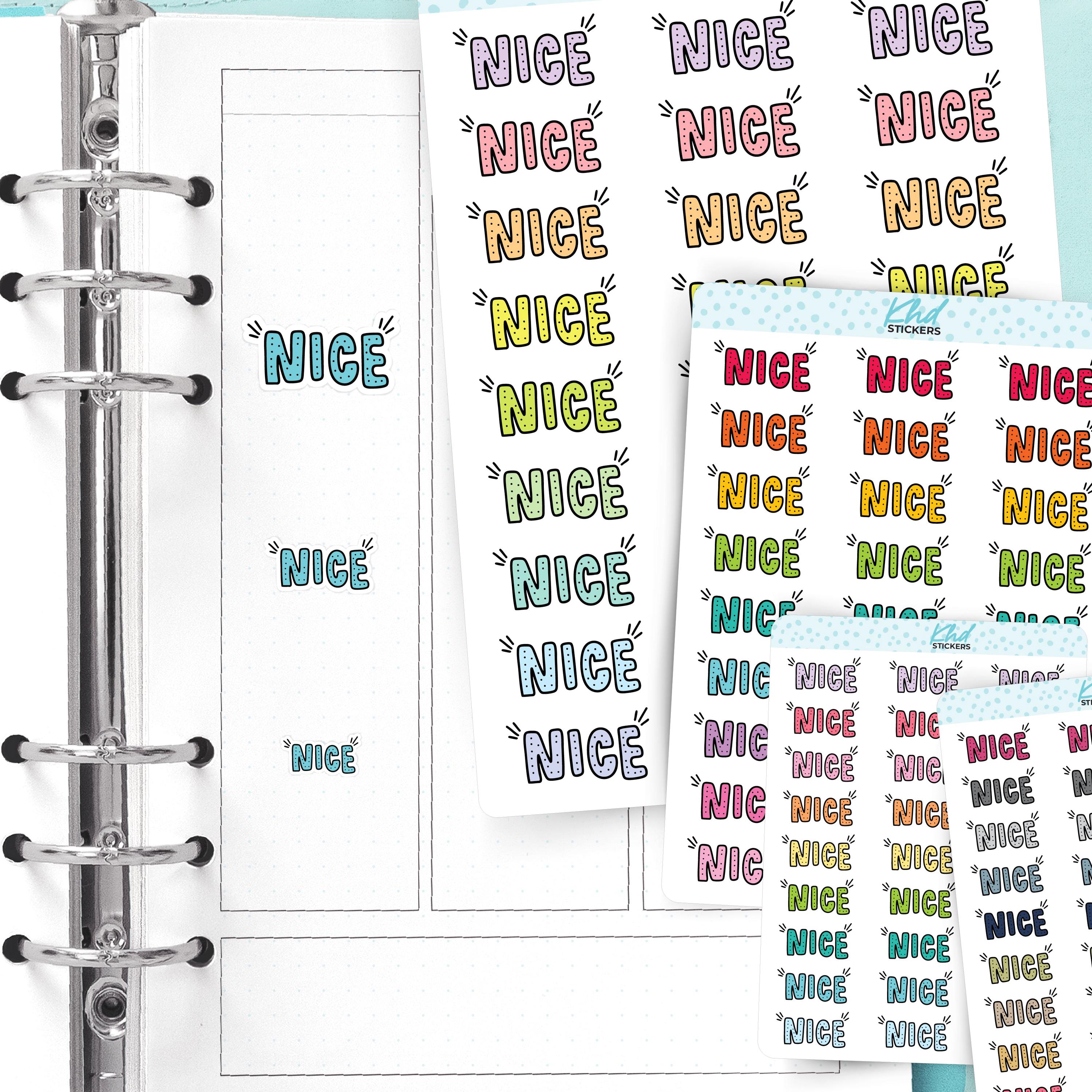 Nice Planner Stickers, Block Script, Three Sizes Including Tiny, Removable  - Etsy New Zealand
