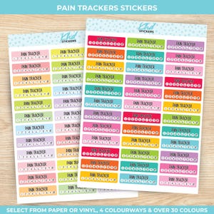 Schmerz-Tracker, Planer-Sticker, Skala von 1 von 10