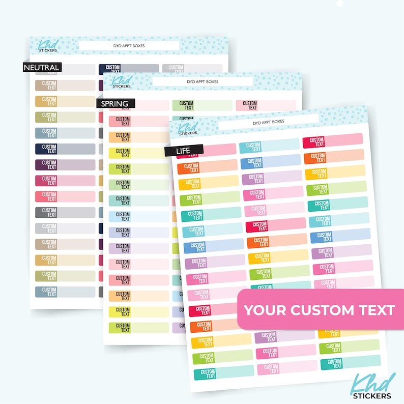 Design Your Own Labels, Stickers, Planner Stickers, Removable - Etsy