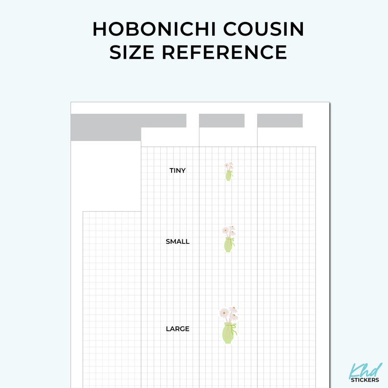 Decorative Flower Vase Planner Stickers, 3 Sizes, Removable-KHDStickers-