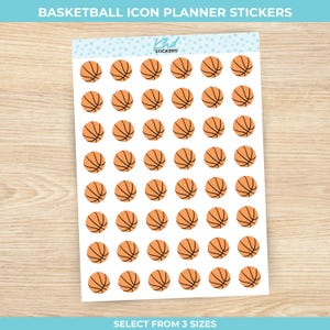 Basketball Icon Aufkleber, Planer Sticker, wiederablösbar