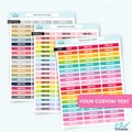 14 Sizes, Custom Header Stickers, Planner Stickers, Removable
