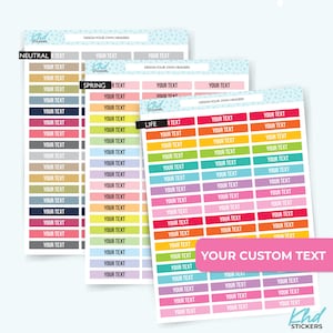 14 Sizes, Custom Header Stickers, Planner Stickers, Removable