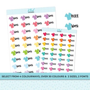 Work - Medical and Nurse Scrubs Shift Planner Stickers, Removable