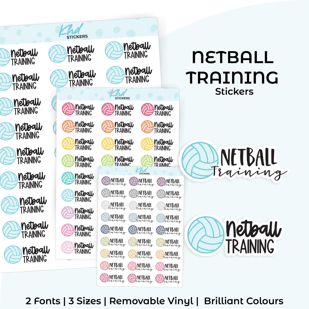Netball Round Sticker Netball Training Planner Stickers, 3 Sizes, Removable - Etsy