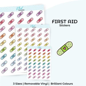 First Aid Elastic Plaster Ouch Stickers, Planner Stickers, Removable